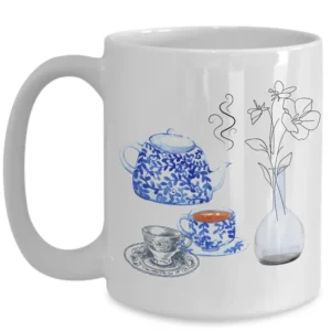 Blue Mug - Tea Collection Coffee Mug By Coni Blau