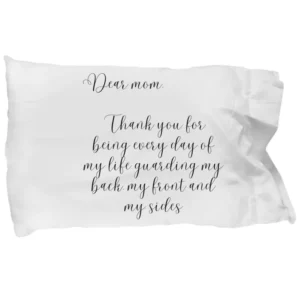 Mothers day pillow case gifts for mom from daughter son, standard size warm soft throw pillow case for mom, best mom ever gift for mom