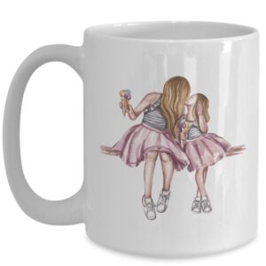 Mother & Daughter Mug: Sentimental Mom Gift, Handmade Ceramic