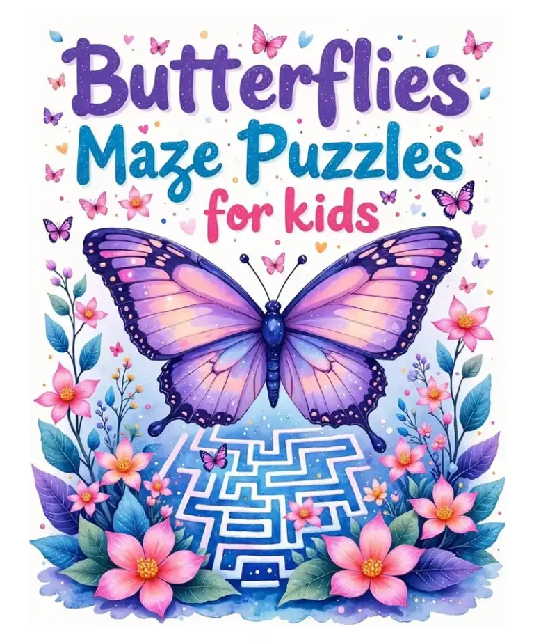 Butterflies Maze Puzzles for Kids by Coni Blau