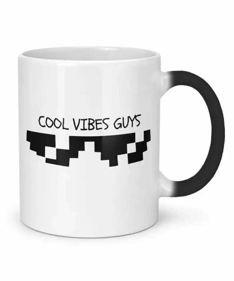 Color Changing Mug "Cool Vibes" Funny Coffee Mug by Coni Blau