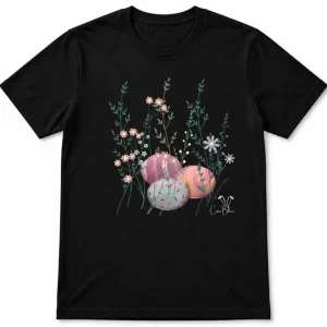 Aesthetic Easter Egg Hunt Black Unisex T-Shirt from Coni Blau Collection