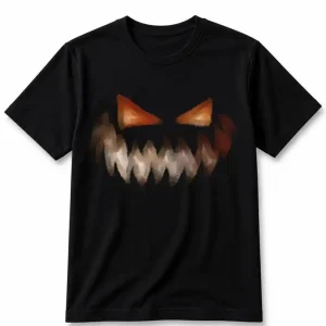 Halloween T-Shirt with Scary Smile by Coni Blau