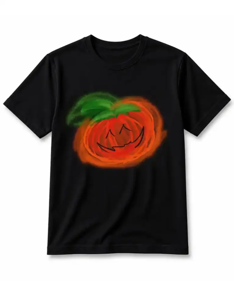 Happy Pumpkin Halloween T-Shirt Black Smile by Coni Blau