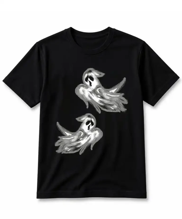 Two Ghosts T-Shirt for Halloween by Coni Blau