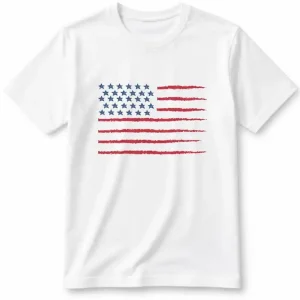 Unisex T-shirt with USA Flag by Coni Blau