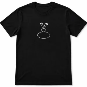Women’s Organic Ribbed Neck Black T-Shirt by Coni Blau