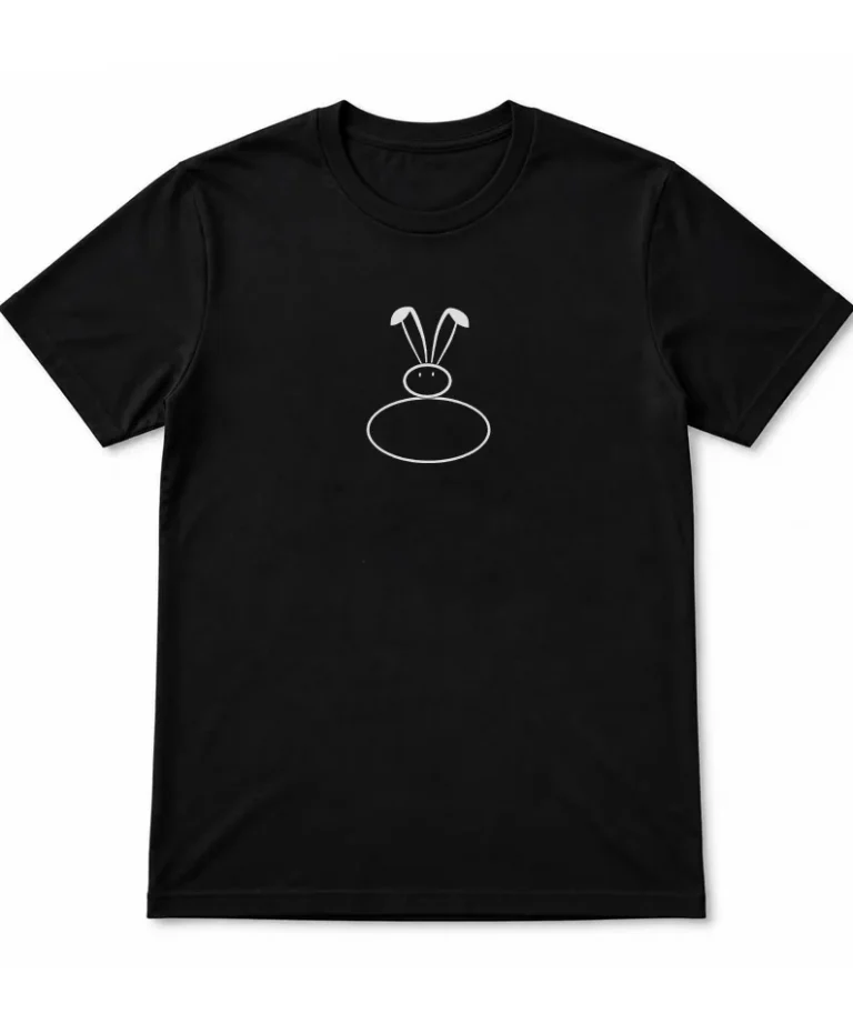 Women’s Organic Ribbed Neck Black T-Shirt by Coni Blau