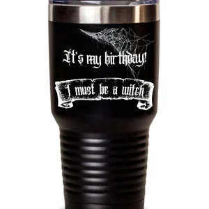 Birthday Witch 20oz/30oz Halloween Tumbler with Lid by Coni Blau