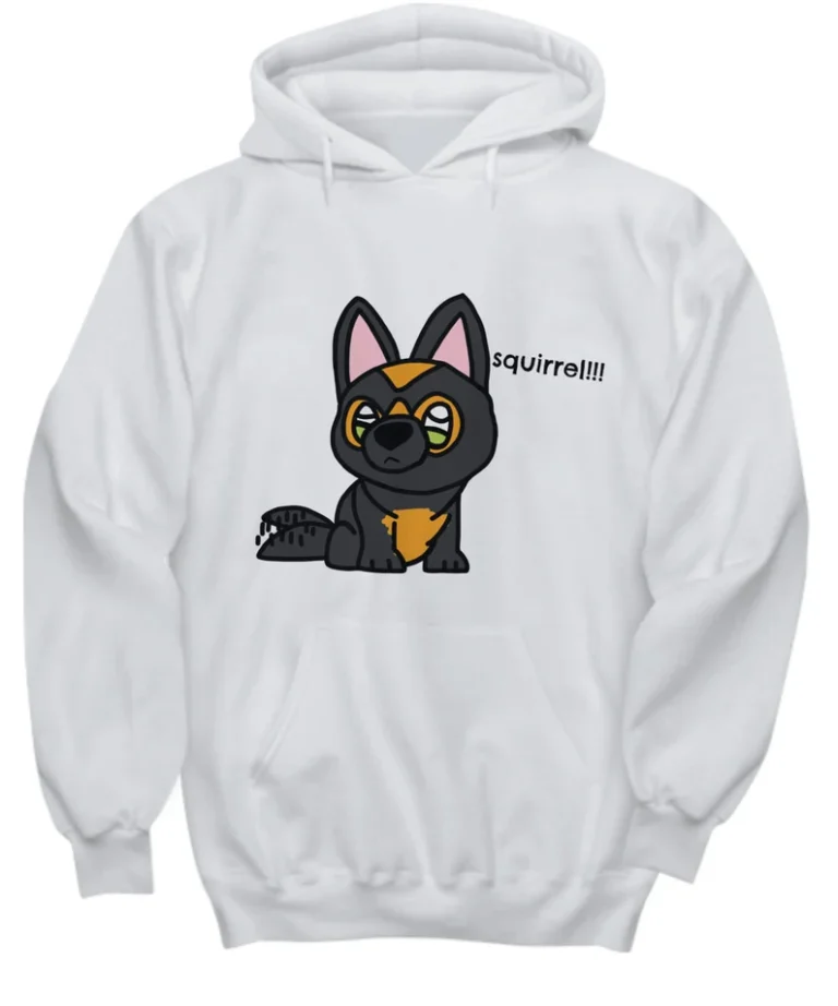 Kawaii Hoodie with German Shepard (50/50 Blend) USA Printed by Coni Blau
