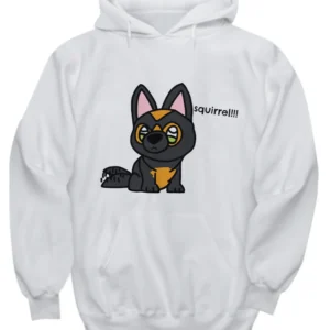 Kawaii Hoodie with German Shepard - 50/50 Blend - USA Printed by Coni Blau