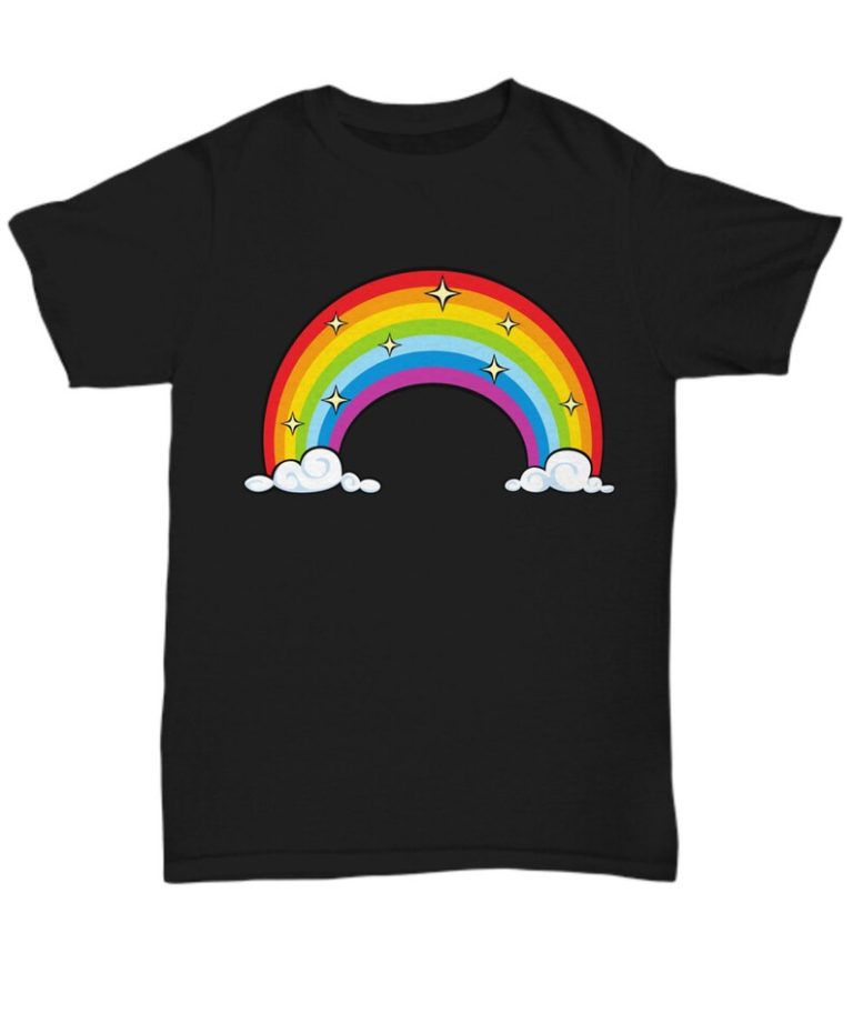 Rainbow Black Unisex T-Shirt from Coni Blau Collection