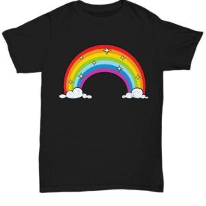 Rainbow Black Unisex T-Shirt from Coni Blau Collection