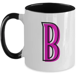 Letter B Coffee Mug - Monogram Initial Cup by Coni Blau