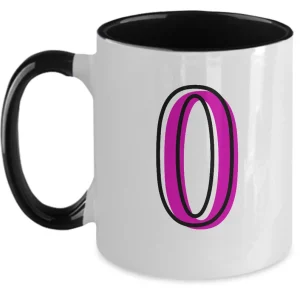Letter O Coffee Mug - Monogram Initial Cup by Coni Blau