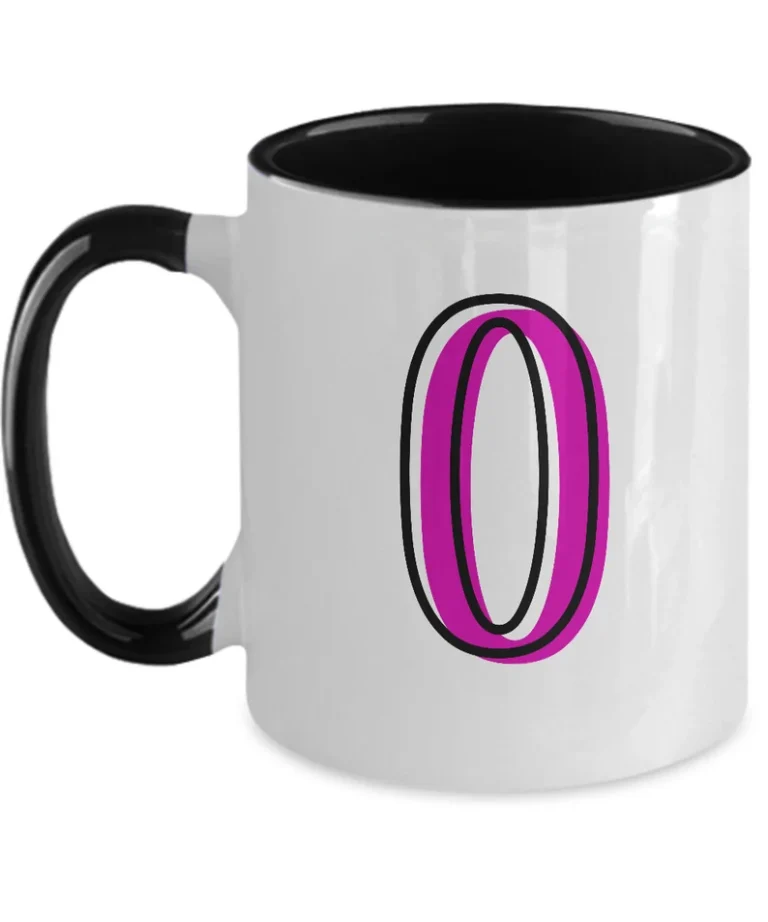 Letter O Coffee Mug - Monogram Initial Cup by Coni Blau