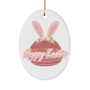 Happy Easter A - Eggs Easter Ornaments for Outdoor Decorations or Basket Stuffers by Coni Blau