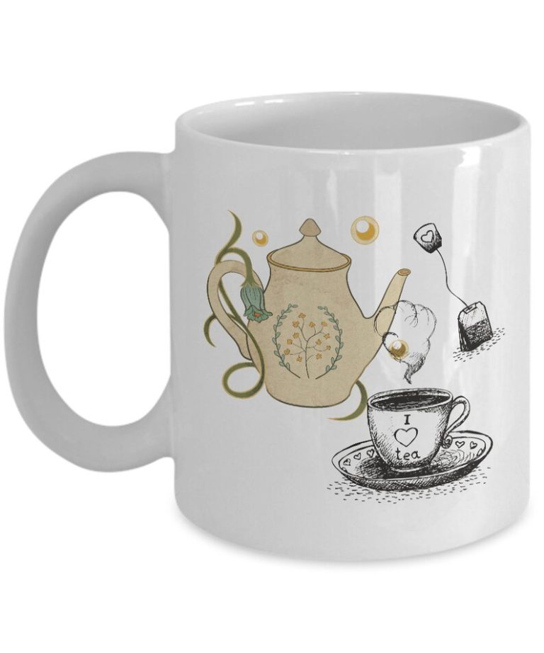 Tea Collection "I love Tea" Coffee Mug by Coni Blau