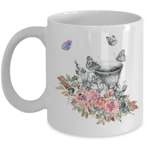 Tea Collection "Butterflies" Coffee Mug by Coni Blau
