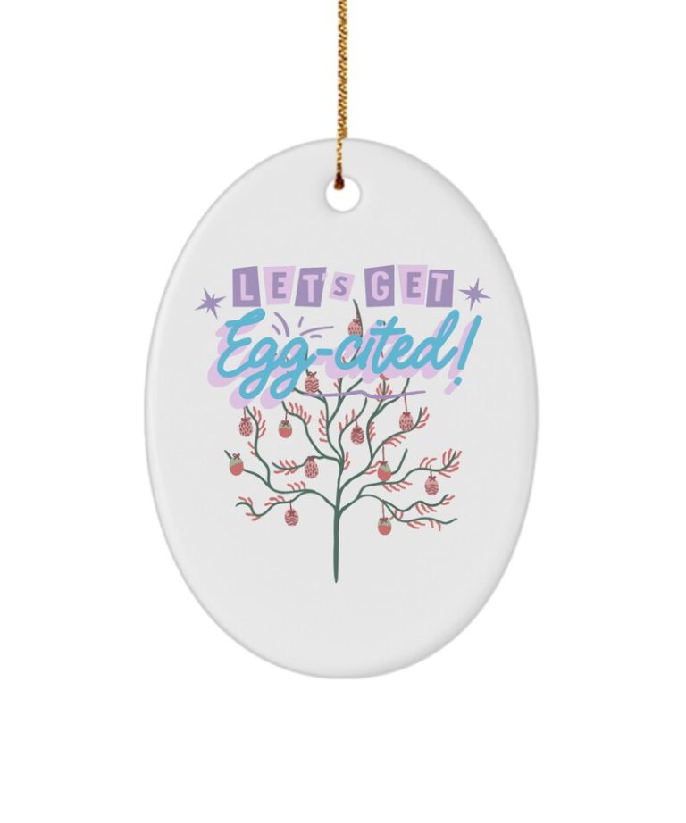 Let's Get Eggcited B - Eggs Easter Ornaments for Outdoor Decorations or Basket Stuffers by Coni Blau