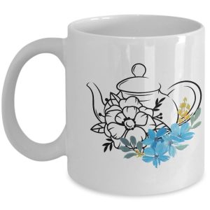 Tea Collection Yellow Flowers Coffee Mug by Coni Blau