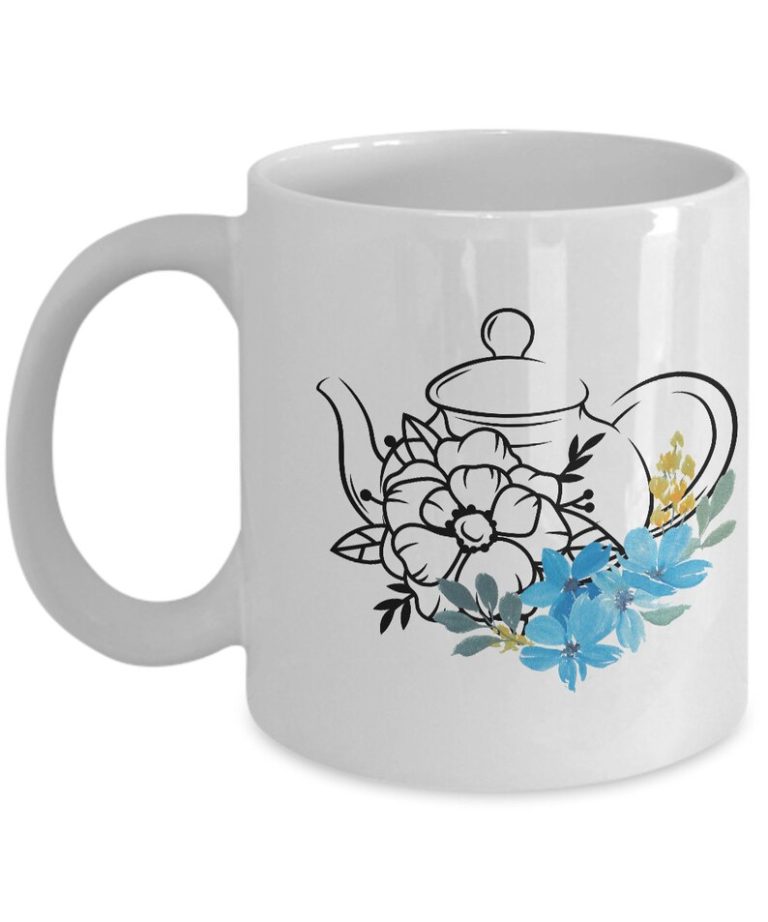 Tea Collection Yellow Flowers Coffee Mug by Coni Blau