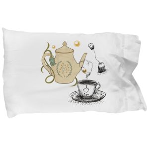 Teapot Collection Pillow Cover from Coni Blau - I Heart Tea